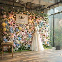 Mur de fleurs artificielles, plante décorative murale, paysage de plantes vertes, aménagement de passage, décoration de fond de mur, plantes artificielles