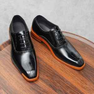 Zapatos de Vestir de Cuero Patentado Británico para Hombre, Talla Grande, Punta en Pico, Formales, Casuales, Ideales para Novios y Bodas - Product Image 5