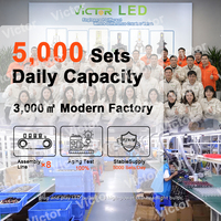 Ampoule de phare LED Victor V8 D2S D2R D4S D4R 300W HID vers LED, faisceau parfait à 4 faces pour lentille de projecteur avec ventilateur