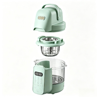 Robot culinaire pour bébé, bol en verre et lames en SUS316L |   Mixeur pour purée de bébé 9-en-1, cuiseur vapeur et nettoyage automatique |   Texture en 3 étapes et cuisson automatique