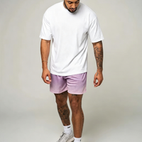 Shorts de basketball en mesh ombré esthétique, double couche, poids lourd, style streetwear pour hommes, vente en gros