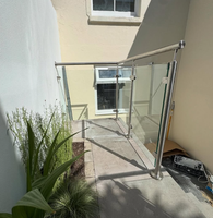 Système de balustrade moderne en acier inoxydable et verre pour extérieur, avec poteaux résistants à la rouille, pour balcon, terrasse, escalier et main courante