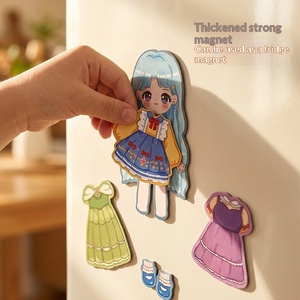 Nuovi Adesivi Magnetici di Carta per Travestimenti da Principessa Laser, Fai-da-Te per Bambini dai 3 Anni in Su, <span class=keywords><strong>Giocattoli</strong></span> da Frigorifero - Product Image 2