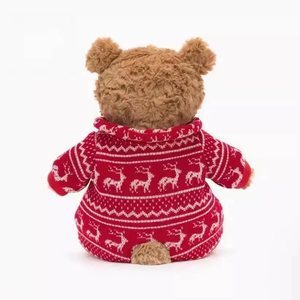 Jelly Cat <strong>UK</strong> for <strong>Christmas</strong> Winter Pajama Bear Plush Cotton Fabric PP Cotton Filling Cute Doll Toy Gift - Product Image 4