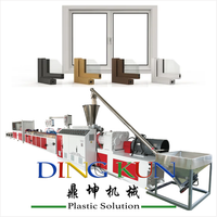 Ligne de production de cadres de fenêtres et de portes en PVC, prix avantageux, machine de fabrication de profilés PVC co-extrudés pour usage extérieur, fabricant