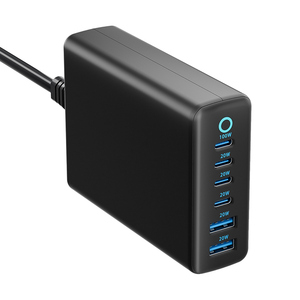 <span class=keywords><strong>Cargador</strong></span> de Escritorio GaN de 200W con 6 Puertos, Carga Rápida PD QC SCP, Multiprotocolo, USB <span class=keywords><strong>Tipo</strong></span> C para MacBook, iPhone, <span class=keywords><strong>Huawei</strong></span>, Xiaomi - Product Image 1