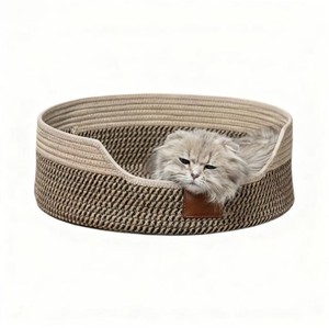<span class=keywords><strong>Best</strong></span> Seller Handwoven dört mevsim nefes doğal Rattan kedi hamak tırmalama ped koruyucu Pet yatak köpekler için OEM - Product Image 6