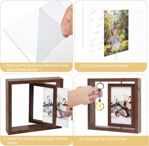 Marco de fotos de madera hecho a mano de primera calidad con acabado liso, perfecto para exhibición de recuerdos de fotos familiares o ideas de regalos especiales - Product Image 4