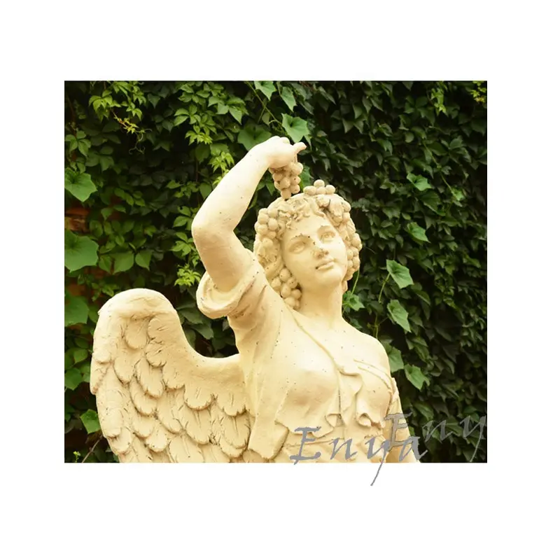 Estatua de Ángel romana de temporada para mujer, decoración de hierro de gran tamaño, para jardín y exteriores