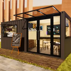 Nieuwe Gebruikt Verzending Geprefabriceerde Huizen Klaar Gemaakt Container Thuis Koffie Winkel