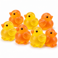 Bonbons gélifiés en forme de poussin de Pâques en petits paquets avec emballage personnalisé