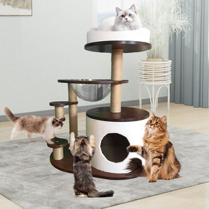 Árbol para Gatos de 7 Niveles con Cápsula Espacial Interactiva y Casa para Gatos, Diseño Atractivo que Reduce <span class=keywords><strong>el</strong></span> Aburrimiento para Gatos de Interior - Product Image 6