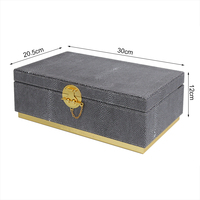 Boîte de rangement fausse nuancier de bureau, rangement de luxe, avec accessoire de serrure en métal doré et base en or