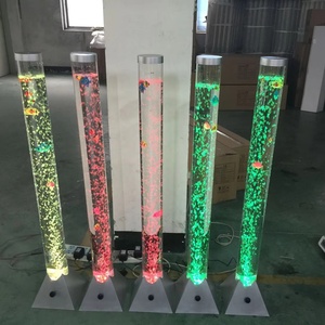 Custom Clear Acrylic Water Column <strong>Bubble</strong> <strong>Lamp</strong> LED Changing Colorful Jellyfish <strong>Lamp</strong> Ocean <strong>Fish</strong> Aquarium Light with Remote Control - Product Image 1
