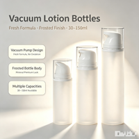 Flacon vide en gros pour lotion sous vide 30-150ml, finition givrée, emballage cosmétique pour nettoyant visage/crème/lotion