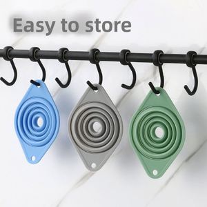 Food Grade <b>Silicone</b> Collapsible Funnel Portable Foldable Kitchen <b>Liquid</b> Transfer Mini Funnels Heat Resistant Cooking Gadgets - Product Image 3