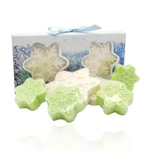 Christmas Winter snowflake soap women soothing cleaning bath spa sets for home care and body spa