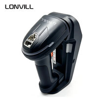 Scanner industriel portable LONVILL polyvalent rouge, blanc et bleu avec éclairage réglable et support mural de bureau interchangeable