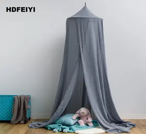 HDFEIYI-tienda de tela de algodón suave para bebés, dosel de cama colgante de techo para niños, para jugar y leer, juego interior