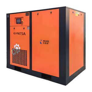 55kW (75HP) 13 <b>Bar</b> 10HP 7.5KW PM VFD Screw Air Compressor 8 <b>Bar</b> Stationary Lubricated PLC Control 380V 5 Year Warranty Air - Product Image 3