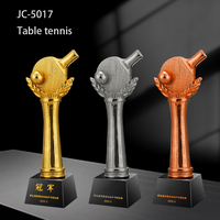 Trophée de tennis de table en métal poli écologique Jadevertu pour les événements sportifs