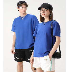 Maglietta estiva da uomo a maniche corte alla moda 100% di cotone ampia vestibilità comoda Casual Top Los Angeles 200 grammo lavorato a <span class=keywords><strong>maglia</strong></span> DTG - Product Image 3