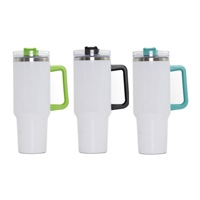Bouteilles d'eau personnalisables en gros, 40 oz, en acier inoxydable, isolées sous vide, vierges pour sublimation, gobelets imprimables