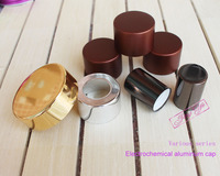 Capuchon à vis personnalisable anti-déversement en aluminium anodisé et plastique pour pots cosmétiques
