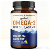 Dropshipping Capsules d'huile de poisson OMEGA 3, Complément alimentaire et de santé à base de plantes