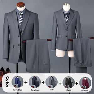 Conjunto de 4 piezas para hombre y mujer, incluye <span class=keywords><strong>ropa</strong></span> larga de oficina, tienda de <span class=keywords><strong>ropa</strong></span> de trabajo <span class=keywords><strong>formal</strong></span> de negocios ejecutivo con botones y cuello blanco - Product Image 4