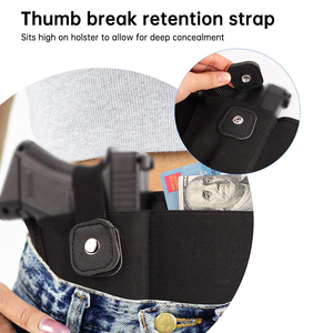 Étui de ceinture de ventre pour port dissimulé, pochette élastique en néoprène pour droitier, tailles S à L - Product Image 2