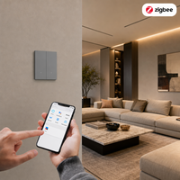 Interrupteur mural intelligent Zigbee 3.0 1/2/3/4 voies 16A 250V 400W pour contrôle par application et commande vocale – Asie du Sud-Est