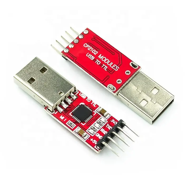 CP2102 USB 2.0 to TTL Module Serial Port Converter Adapter Module USB to TTL UART Downloader with Jumper Cable Wires