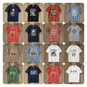 0.95 USD Wholesale Colorful Printed Big Size Casual t-shirt Men's t-shirt Short Sleeve t-shirt Summer Sports Sweatshirt