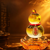 Figurine Lijie Huacu apportant richesse et bonheur, en cristal durable à base de lotus rotative, décoration porte-bonheur pour la maison et le bureau