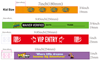 Bracelet en papier Tyvek personnalisé, résistant à l'eau, aux UV et aux déchirures, avec adhésif puissant, bracelet synthétique, logo personnalisé, identification