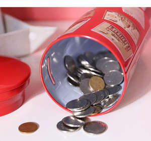 新しいレトロなブリキ製英国郵便ポスト貯金箱、子供向けの創造的なギフトオーナメント - Product Image 6