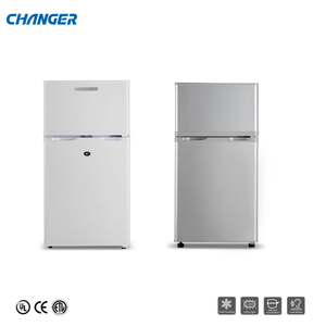 Double Door Small Size Fridge Top Mounted Freezer 80Liter for Apartment, Office, School, Home, Customer Brand Glass Door Fridge - Product Image 5