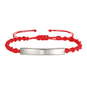 Adjustable Braided <b>Bracelet</b> Stainless Steel Curved Tube Unisex Fashion String <b>Bracelet</b> Gift Jewelry <b>Red</b> - Product Image 1