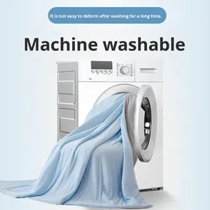 Trapunta estiva trapunta fresca trapunta in seta di ghiaccio sottile per letto singolo o matrimoniale per aria condizionata morbido e confortevole uso domestico - Product Image 4