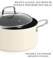 Set Peralatan Masak Aluminium Klasik Kustomisasi Langsung dari Pabrik, Panci dan Wajan Anti Lengket Keramik Induksi dengan Gagang SS untuk Memasak