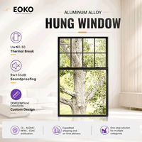 Fenêtre à double battant en aluminium EOKO CE NFRC, double vitrage, fabrication de fenêtres en aluminium, fournisseur pour projets de construction résidentielle