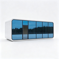Maisonnette préfabriquée moderne de luxe personnalisable, bureau de jardin extérieur, pod portable, maison capsule en forme de pomme