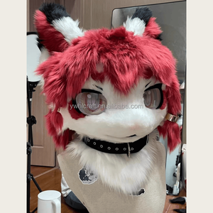 Masque réaliste personnalisé HLC, style anime, pour cosplay, costume de fursuit, masques en peluche, poupée et figurine pour événements et accessoires d'activités - Product Image 2