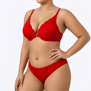 <span class=keywords><strong>Soutien</strong></span>-<span class=keywords><strong>gorge</strong></span> <span class=keywords><strong>push</strong></span>-<span class=keywords><strong>up</strong></span> sexy en dentelle avec fermeture frontale pour femme, en maille respirante, bretelles croisées au dos, lingerie facile à porter - Product Image 3