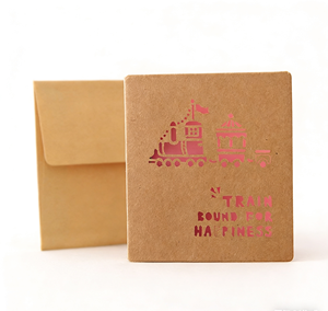 Tarjetas de Papel Kraft Vintage con Diseño Cuadrado Hueco, Exquisitas y Más Vendidas, Notas de Felicitación Premium para el Día del Padre - Product Image 3