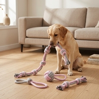Jouet en corde pour chien, résistant aux morsures, pour nettoyer les dents, jouet interactif pour tirer, pour chiens de petite, moyenne et grande taille