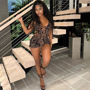 <strong>Leopard</strong> Slim Romper Ruffles One Piece Jumpsuit - Product Image 6
