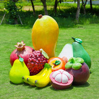 Buitentuin simulatie groenten fruit glasvezel sculptuur boerderij fruitwinkel aardbei kers model decoratie ornamenten