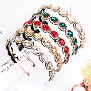Diadema de cristal con diamantes de imitación Hua Liyu, accesorio artístico retro para el cabello para mujer HH0209 - Product Image 1